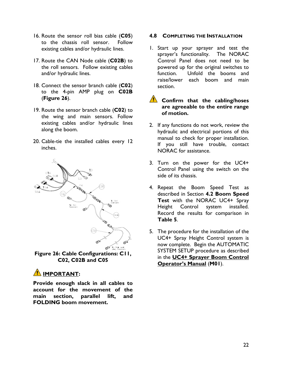 8 completing the installation | NORAC UC4+BC+AP2 User Manual | Page 25 / 35