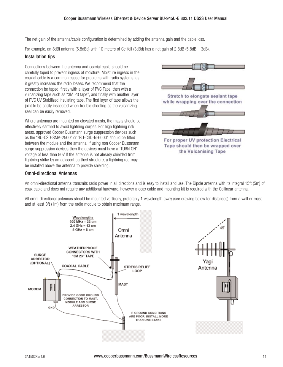 Cooper Bussmann VERSION 1.6 BU-945U-E 802.11 DSSS User Manual | Page 11 / 82