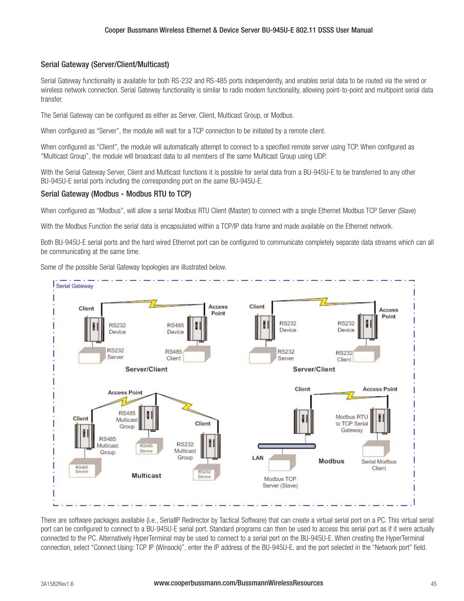 Cooper Bussmann VERSION 1.6 BU-945U-E 802.11 DSSS User Manual | Page 45 / 82