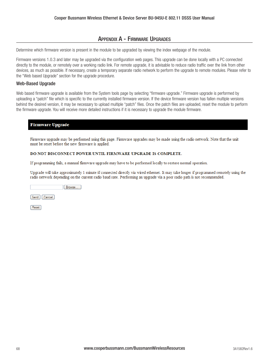 A - f | Cooper Bussmann VERSION 1.6 BU-945U-E 802.11 DSSS User Manual | Page 68 / 82