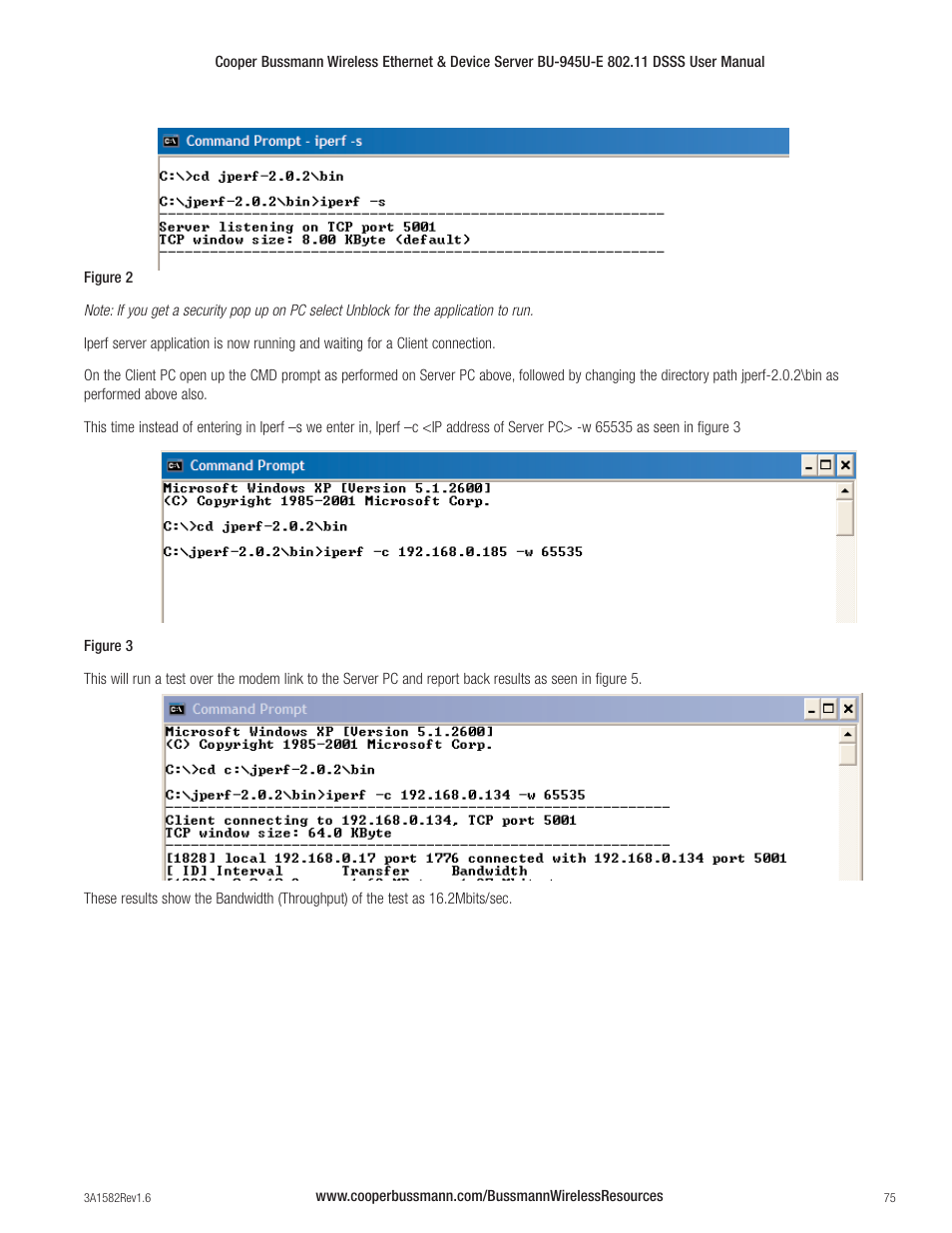 Cooper Bussmann VERSION 1.6 BU-945U-E 802.11 DSSS User Manual | Page 75 / 82