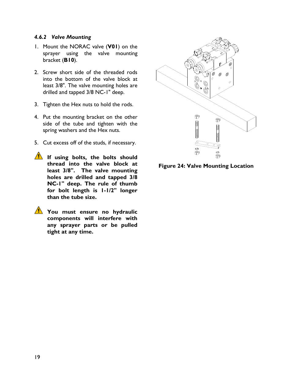 2 valve mounting | NORAC UC4+BC+AP3 User Manual | Page 22 / 38