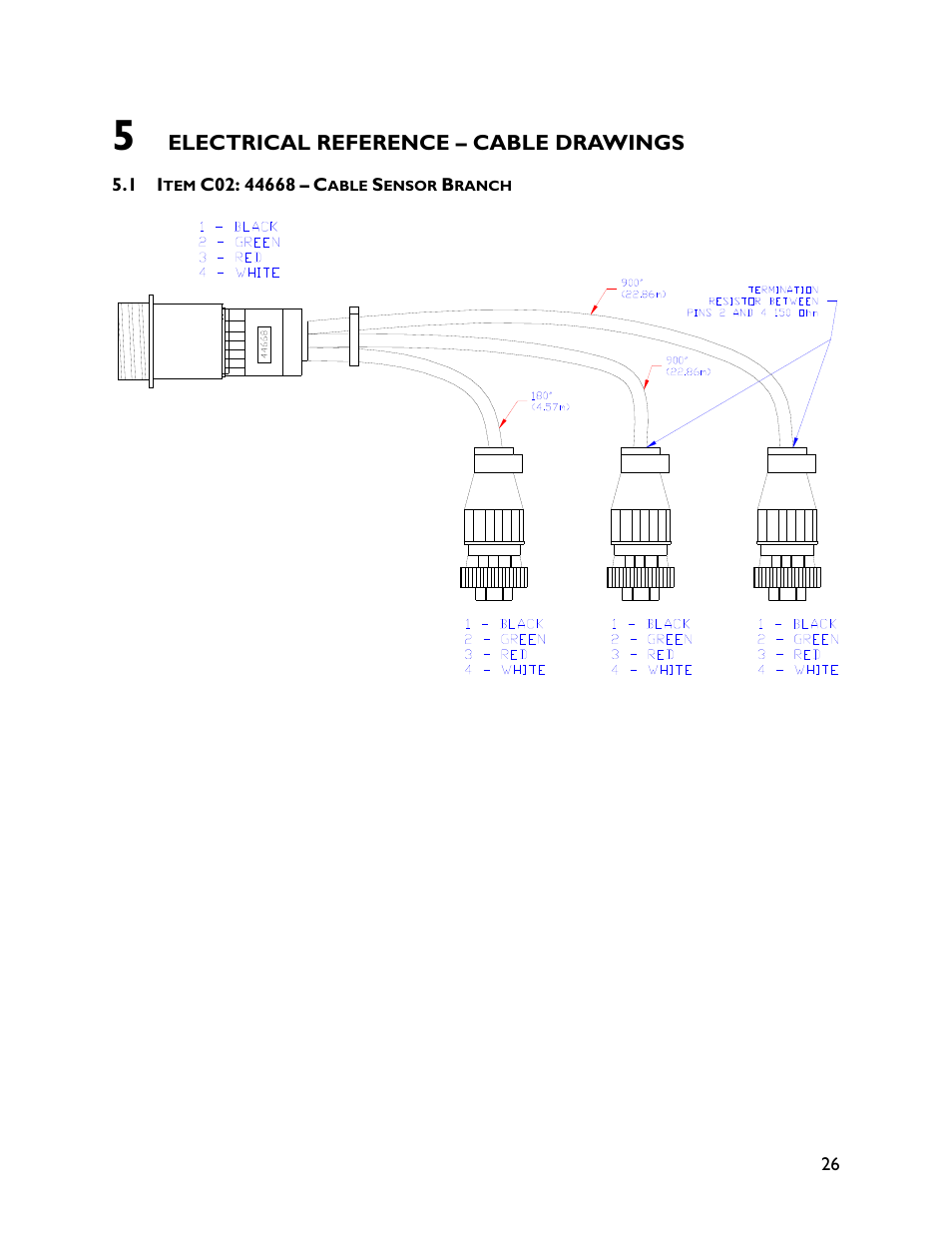 5 electrical reference – cable drawings, 1 item c02: 44668 | NORAC UC4+BC+AP3 User Manual | Page 29 / 38