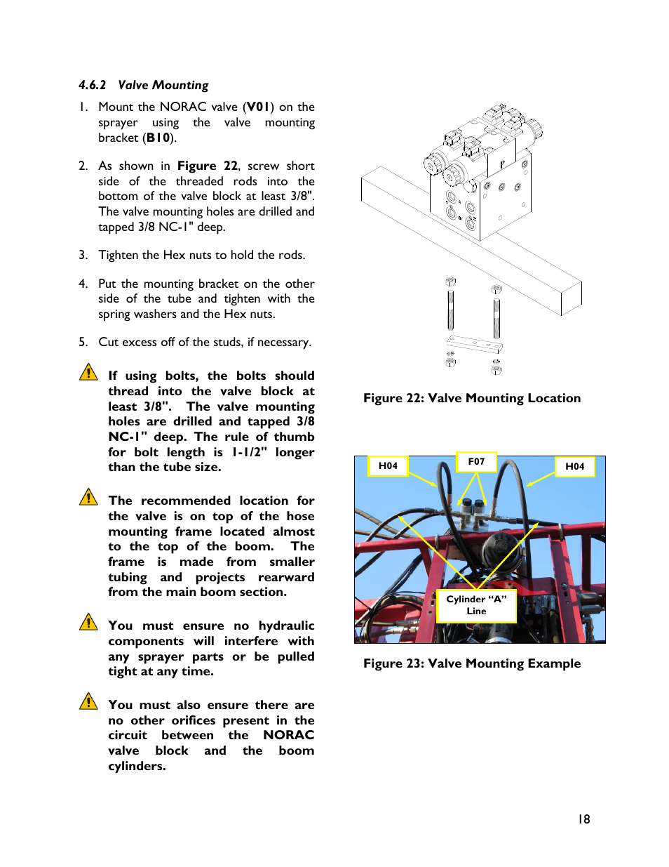 2 valve mounting | NORAC UC4+BC+CS1 User Manual | Page 21 / 34