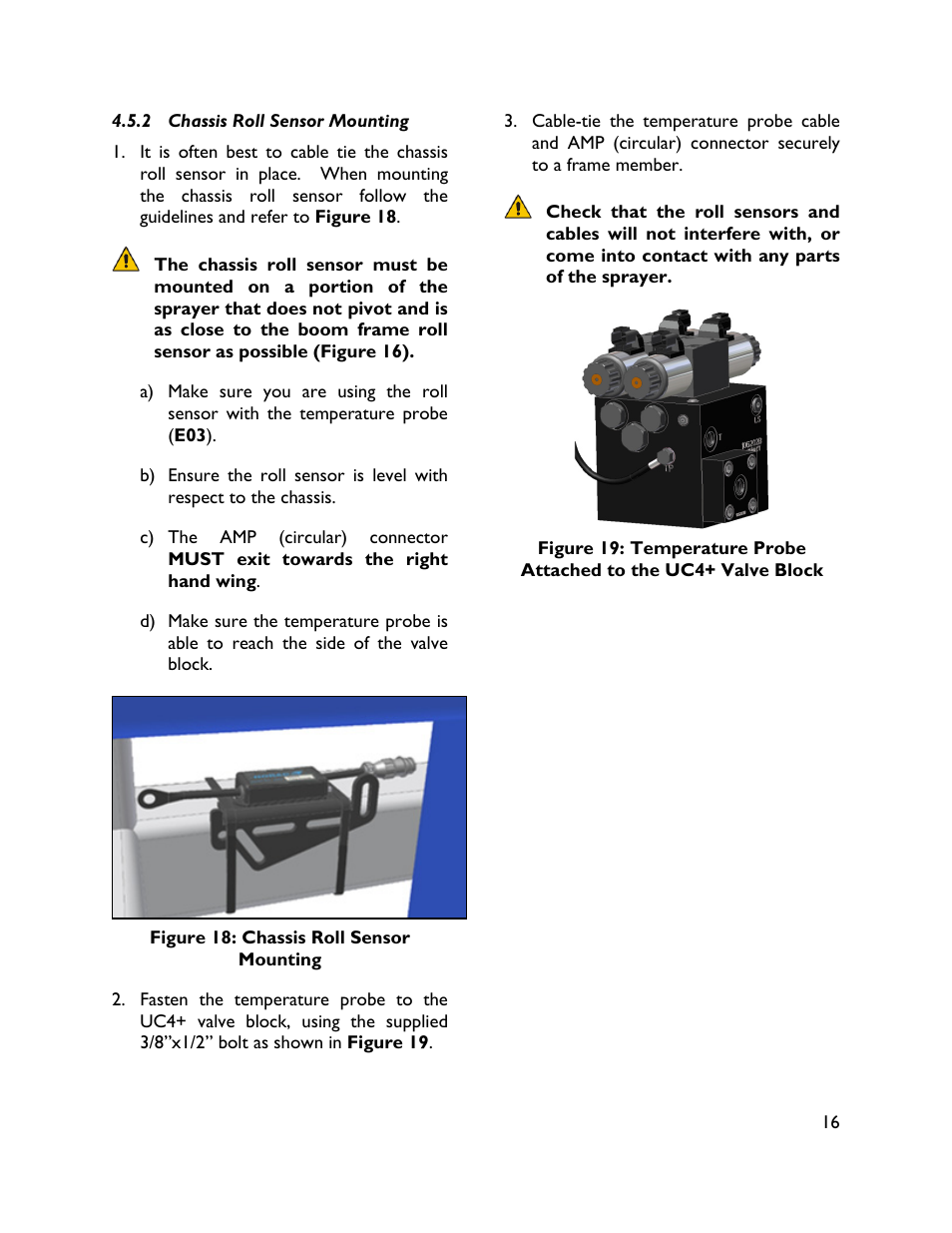 2 chassis roll sensor mounting | NORAC UC4+BC+CS2 User Manual | Page 19 / 35