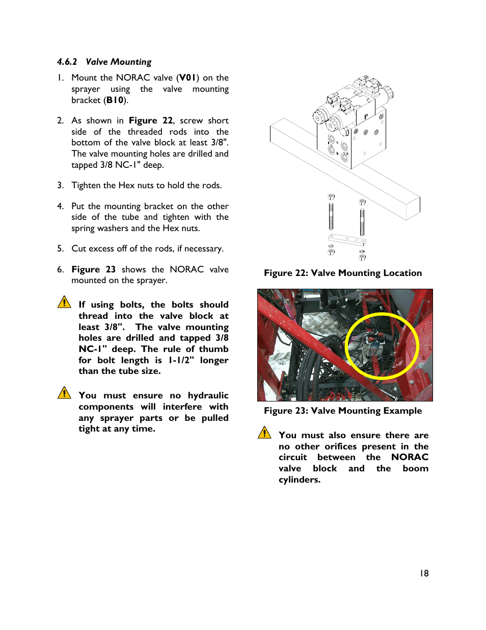 2 valve mounting | NORAC UC4+BC+CS2 User Manual | Page 21 / 35