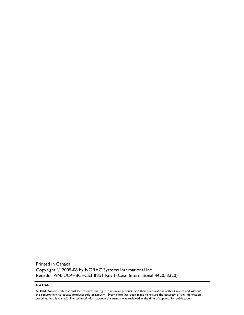 NORAC UC4+BC+CS3 User Manual | Page 2 / 38