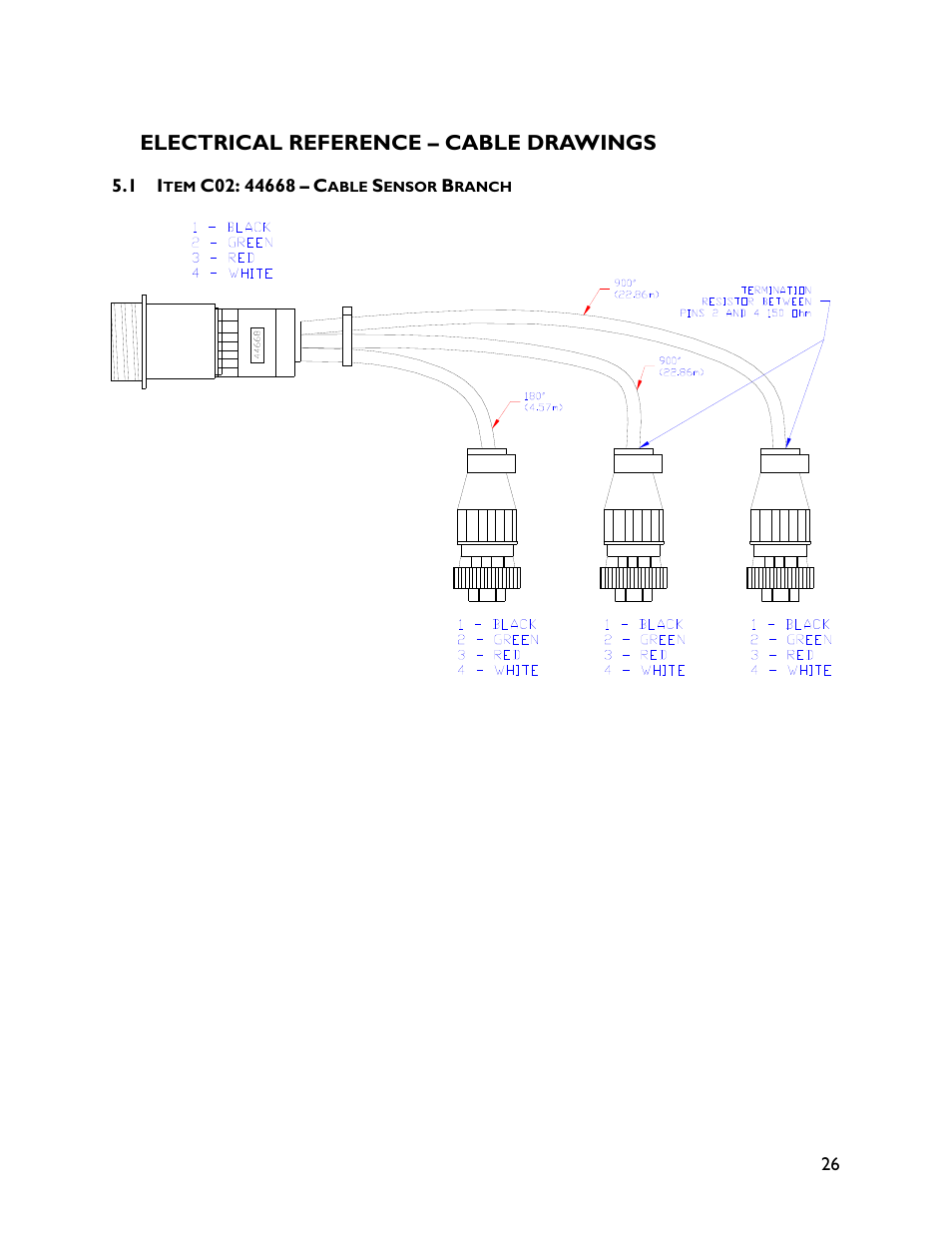 5 electrical reference – cable drawings, 1 item c02: 44668 | NORAC UC4+BC+CS3 User Manual | Page 29 / 38