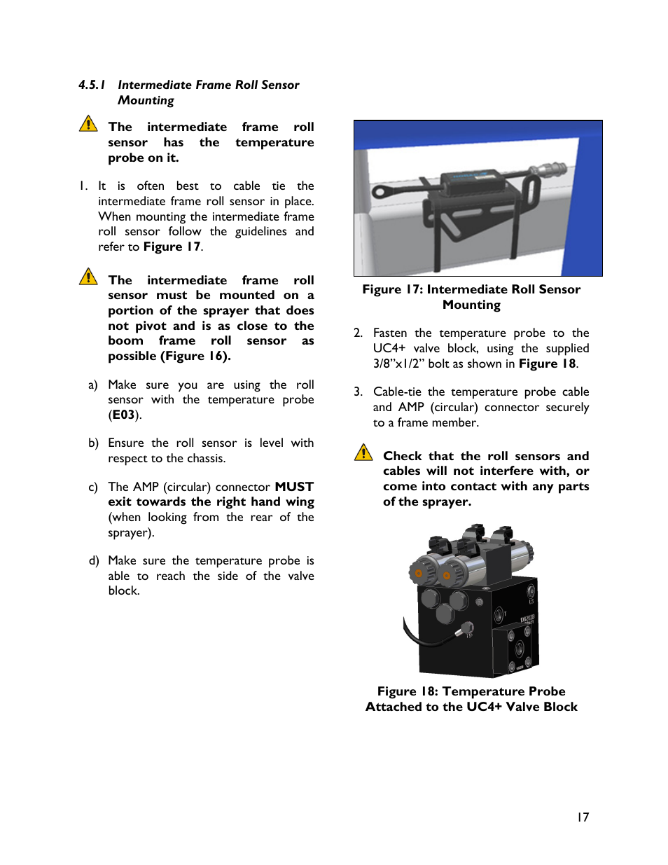 1 intermediate frame roll sensormounting | NORAC UC4+BC+CS5 User Manual | Page 19 / 44