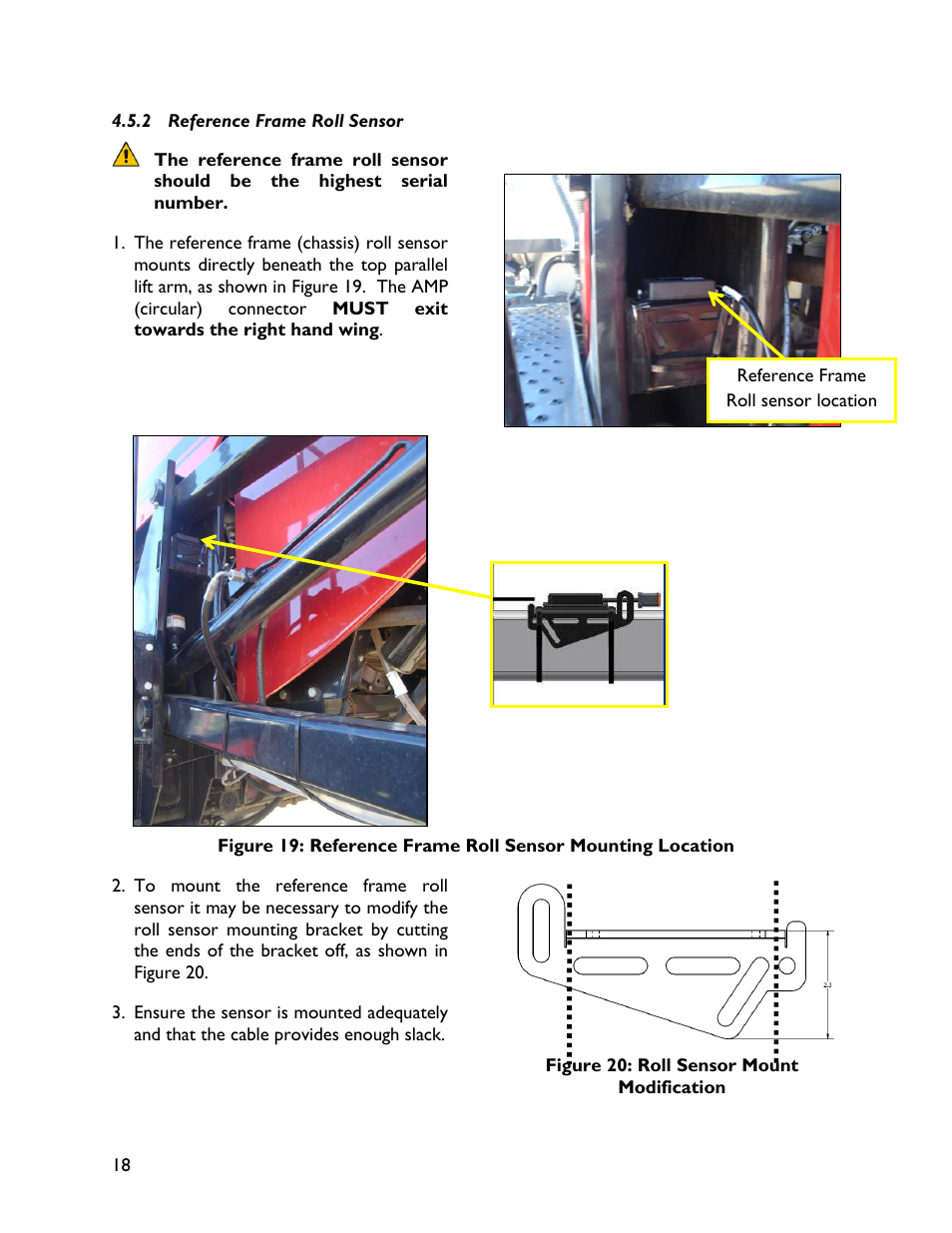 2 reference frame roll sensor | NORAC UC4+BC+CS5 User Manual | Page 20 / 44