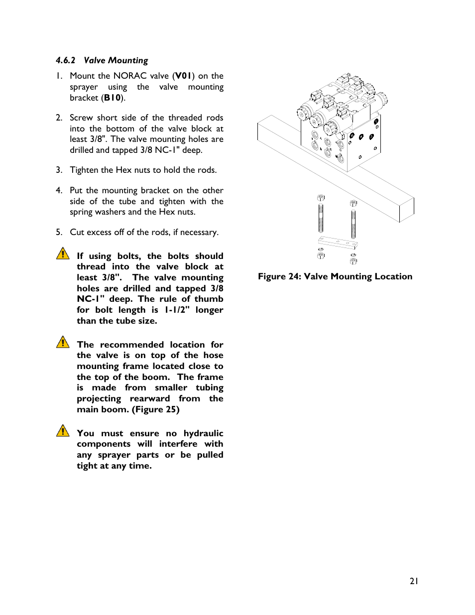 2 valve mounting | NORAC UC4+BC+CS5 User Manual | Page 23 / 44