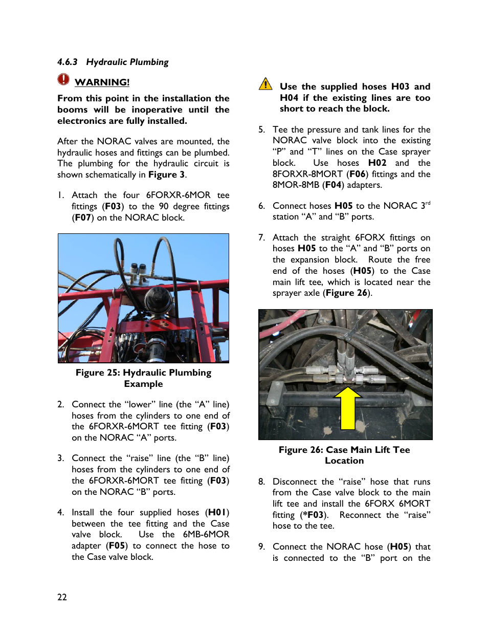 3 hydraulic plumbing | NORAC UC4+BC+CS5 User Manual | Page 24 / 44