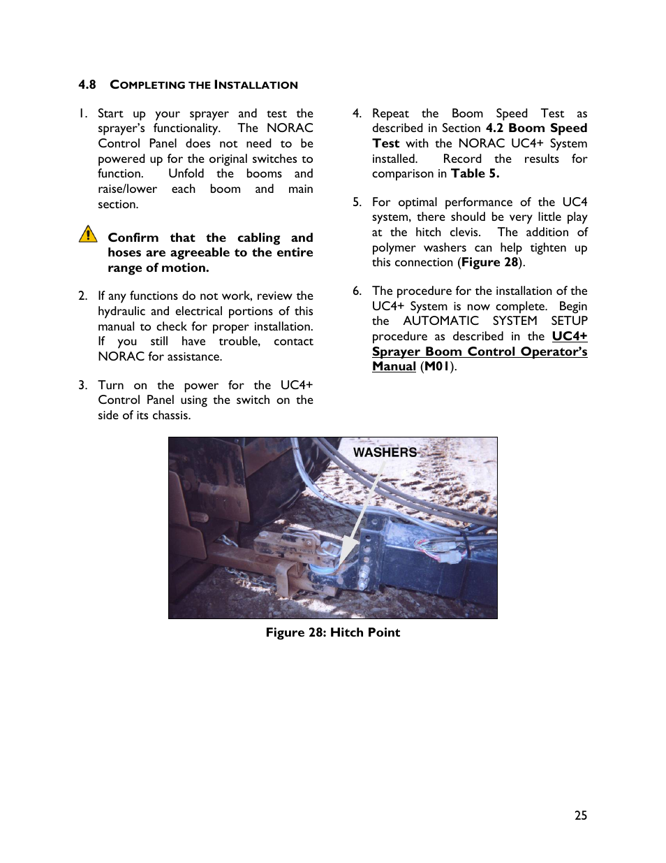 8 completing the installation | NORAC UC4+BC+FC2 User Manual | Page 27 / 36