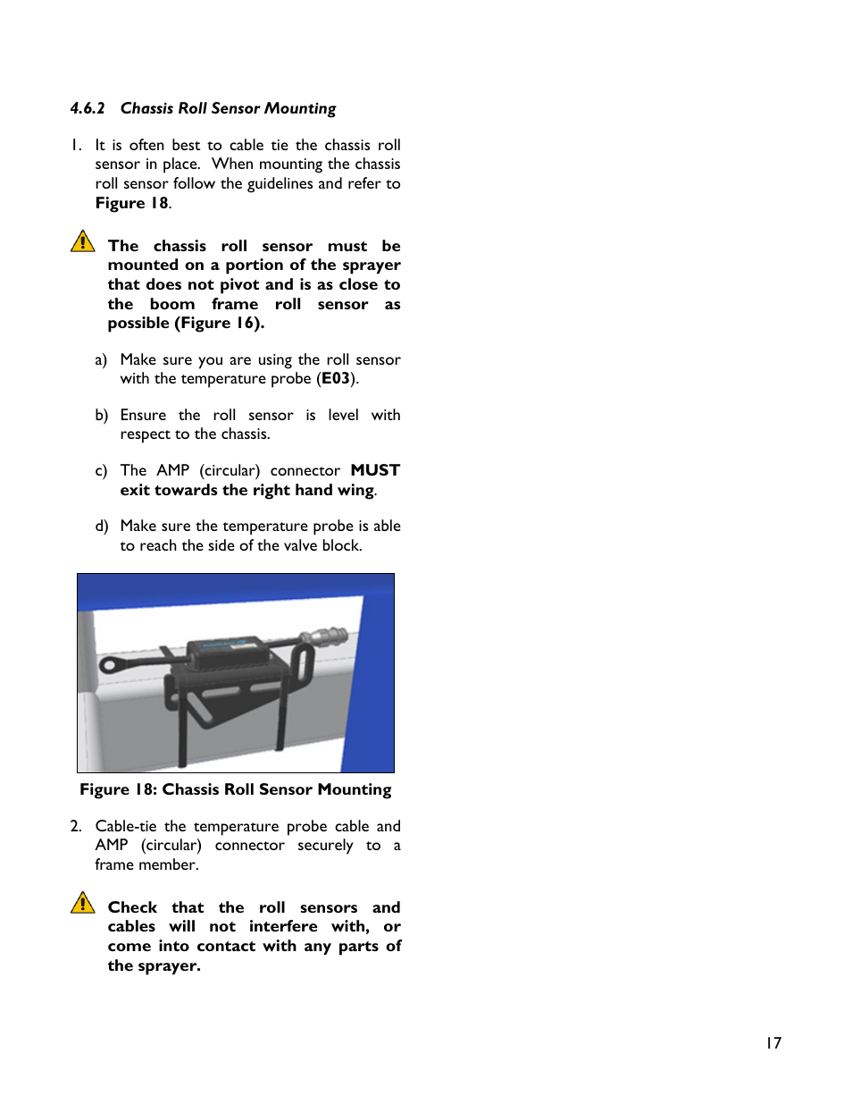 2 chassis roll sensor mounting | NORAC UC4+BC+GM1 User Manual | Page 19 / 35