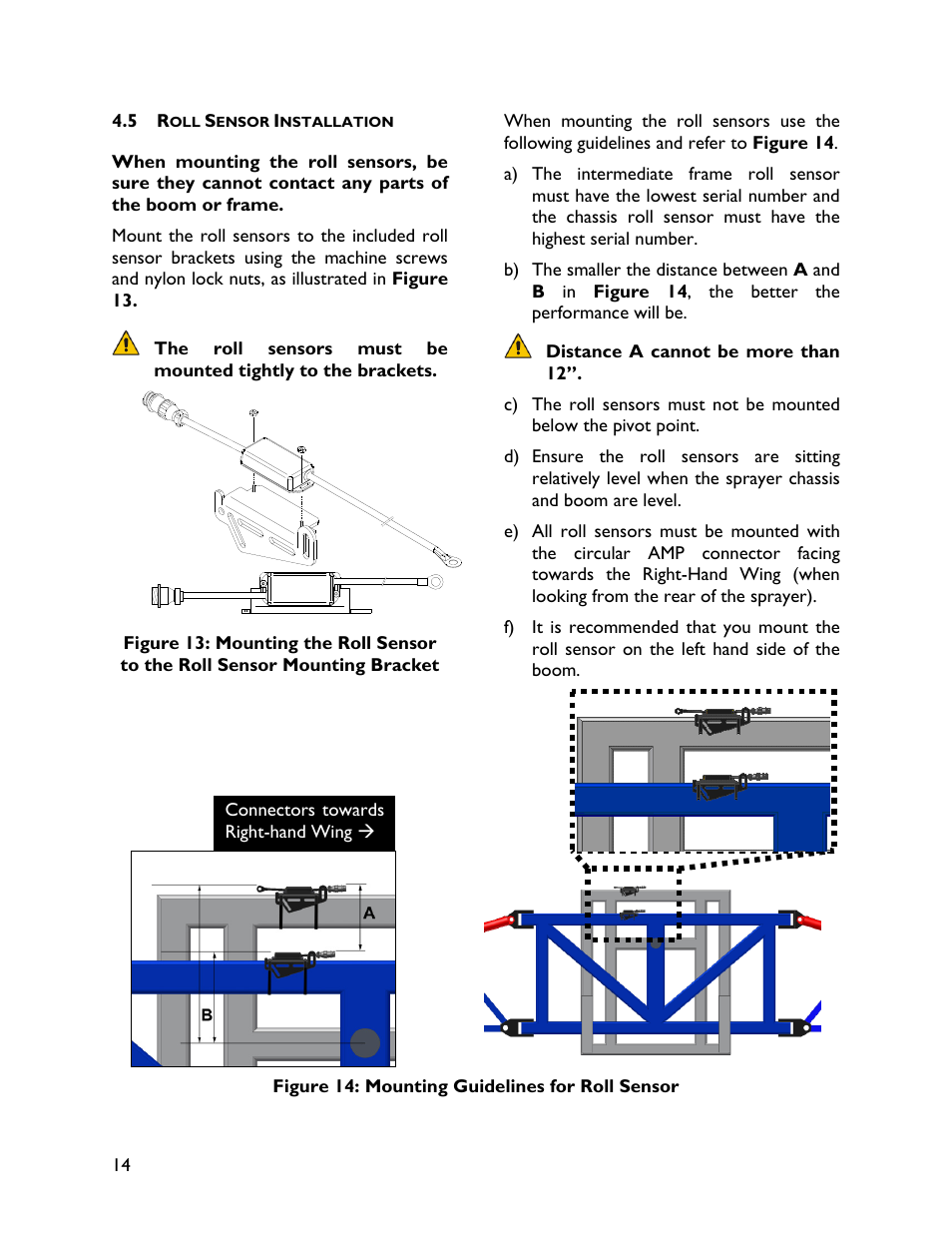 5 roll sensor installation | NORAC UC4+BC+GV1 User Manual | Page 16 / 38