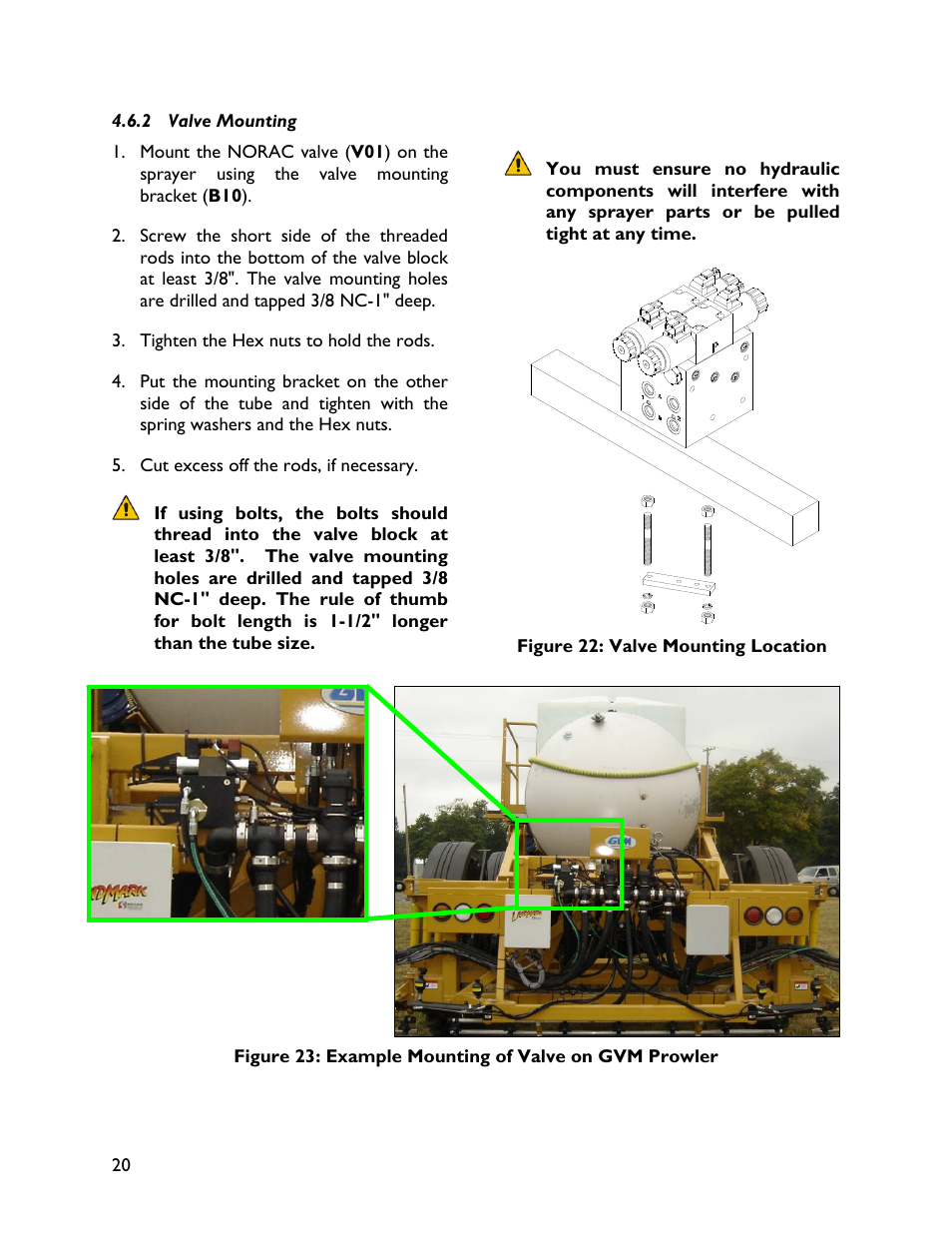 2 valve mounting | NORAC UC4+BC+GV1 User Manual | Page 22 / 38