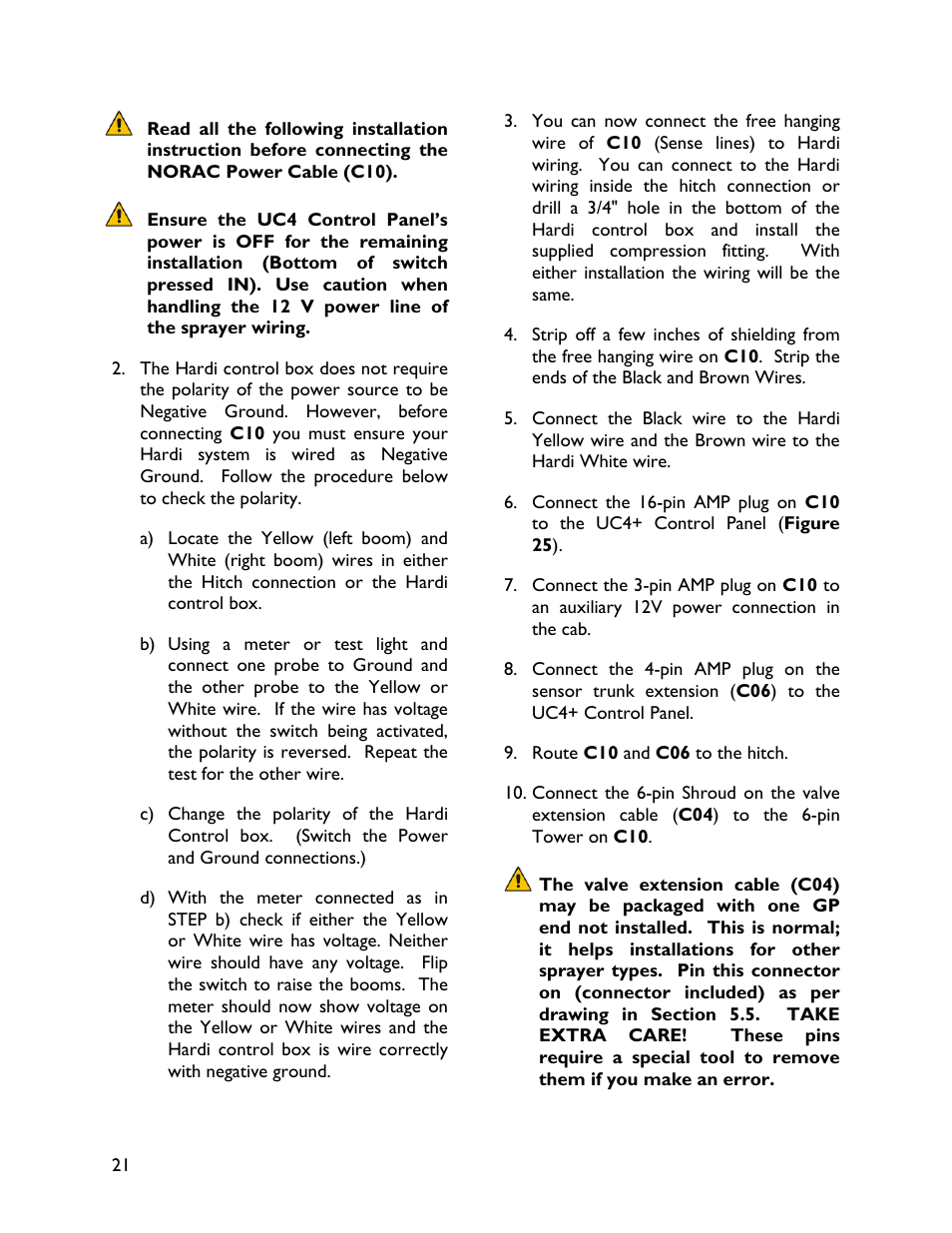 NORAC UC4+BC+HD1 User Manual | Page 24 / 32