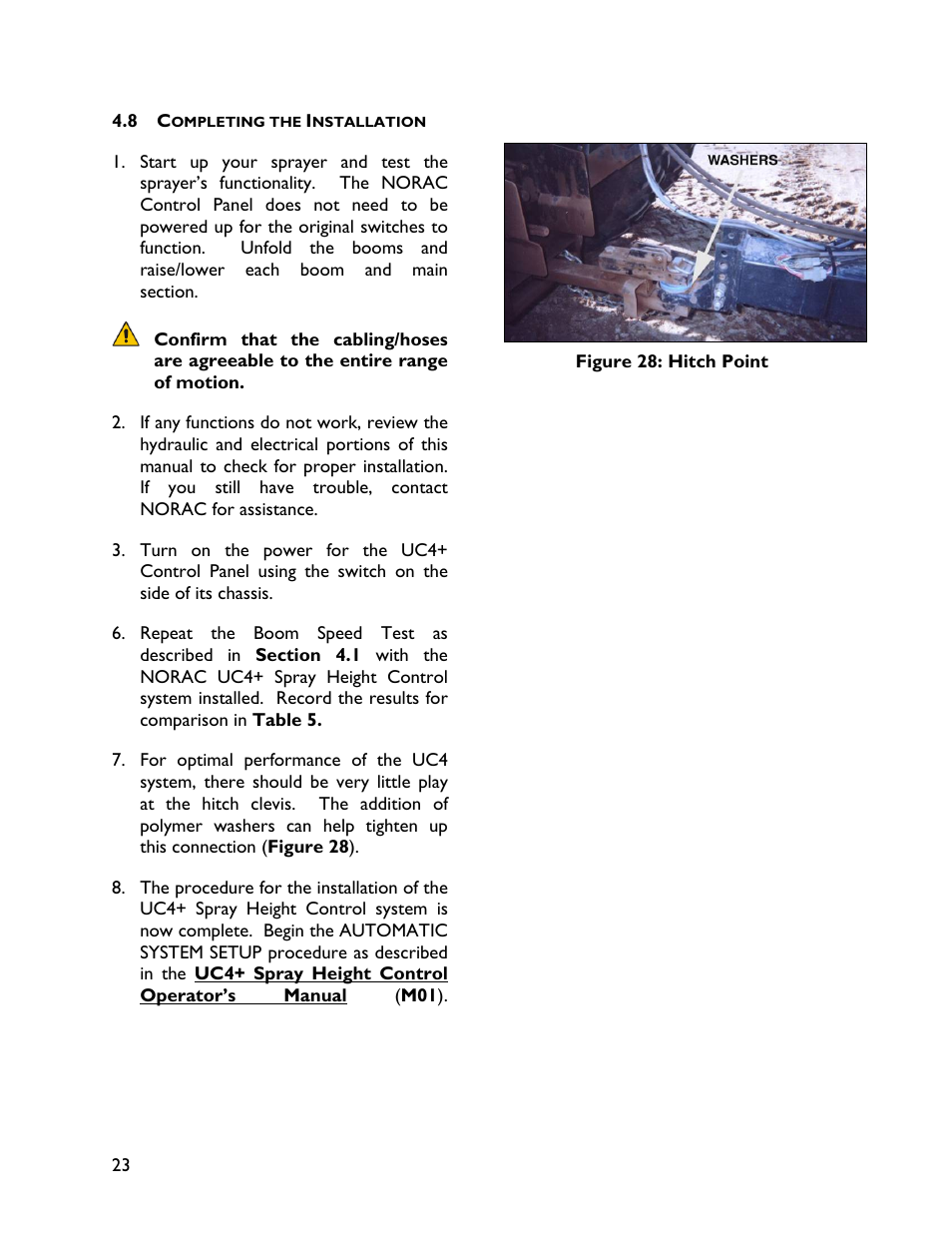 8 completing the installation | NORAC UC4+BC+HD1 User Manual | Page 26 / 32