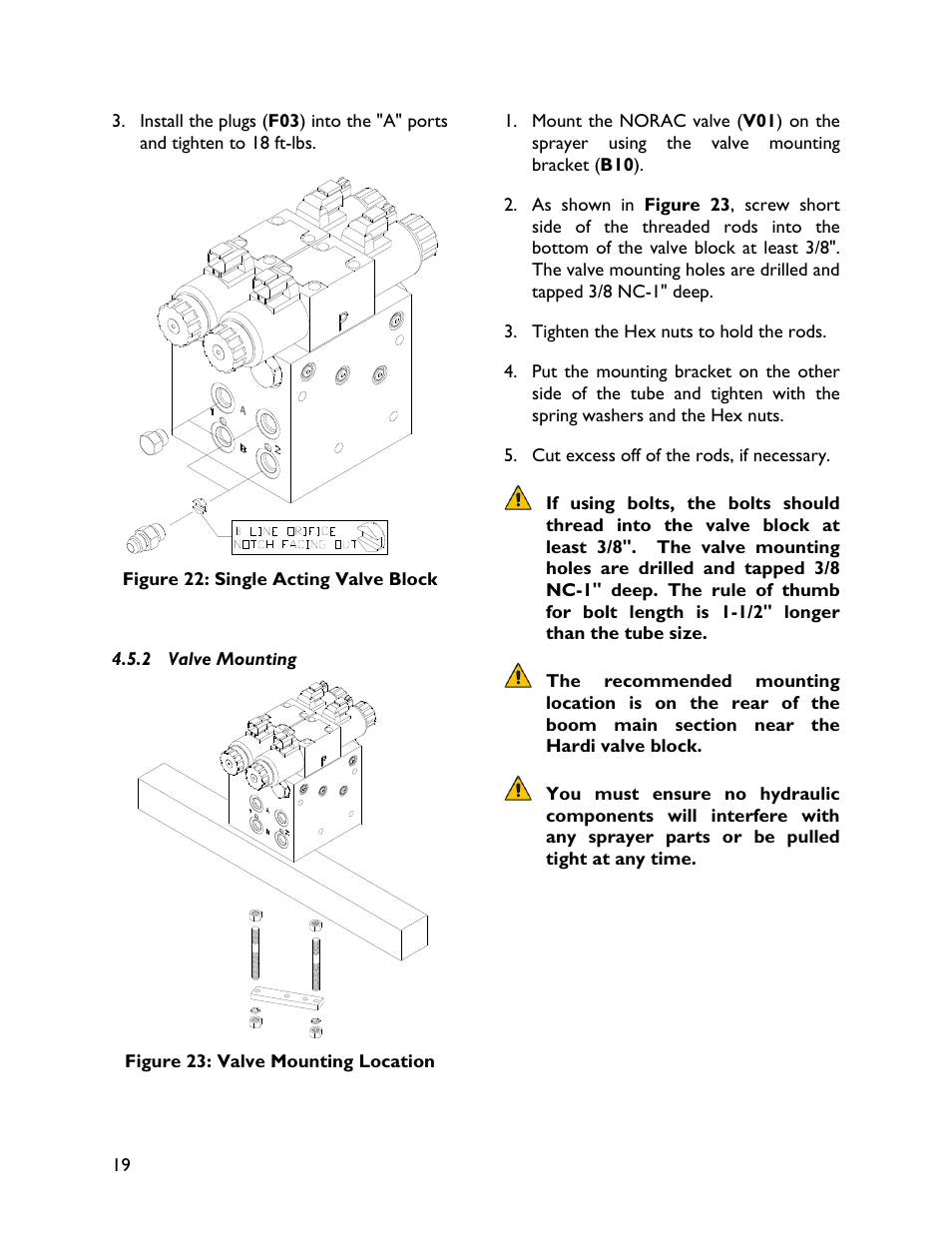 2 valve mounting | NORAC UC4+BC+HD3 Part 1 User Manual | Page 22 / 37