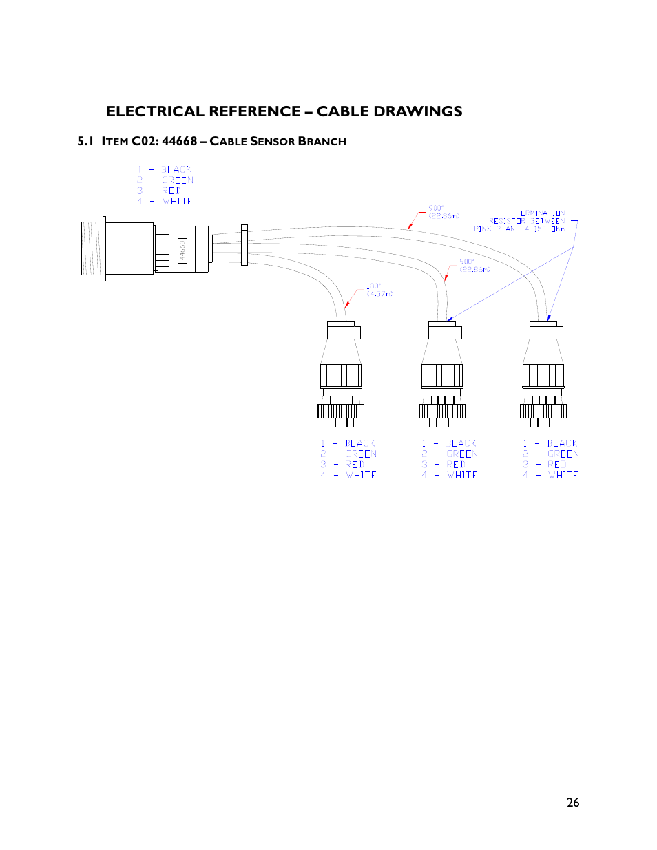 5 electrical reference – cable drawings, 1 item c02: 44668 | NORAC UC4+BC+HD3 Part 1 User Manual | Page 29 / 37