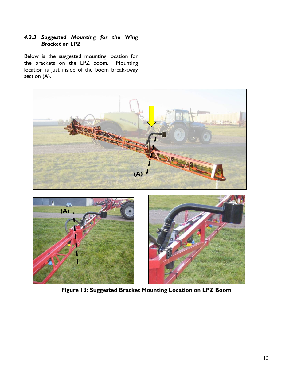 3 suggested mounting for the wingbracket on lpz | NORAC UC4+BC+HD4 Part 1 User Manual | Page 17 / 47