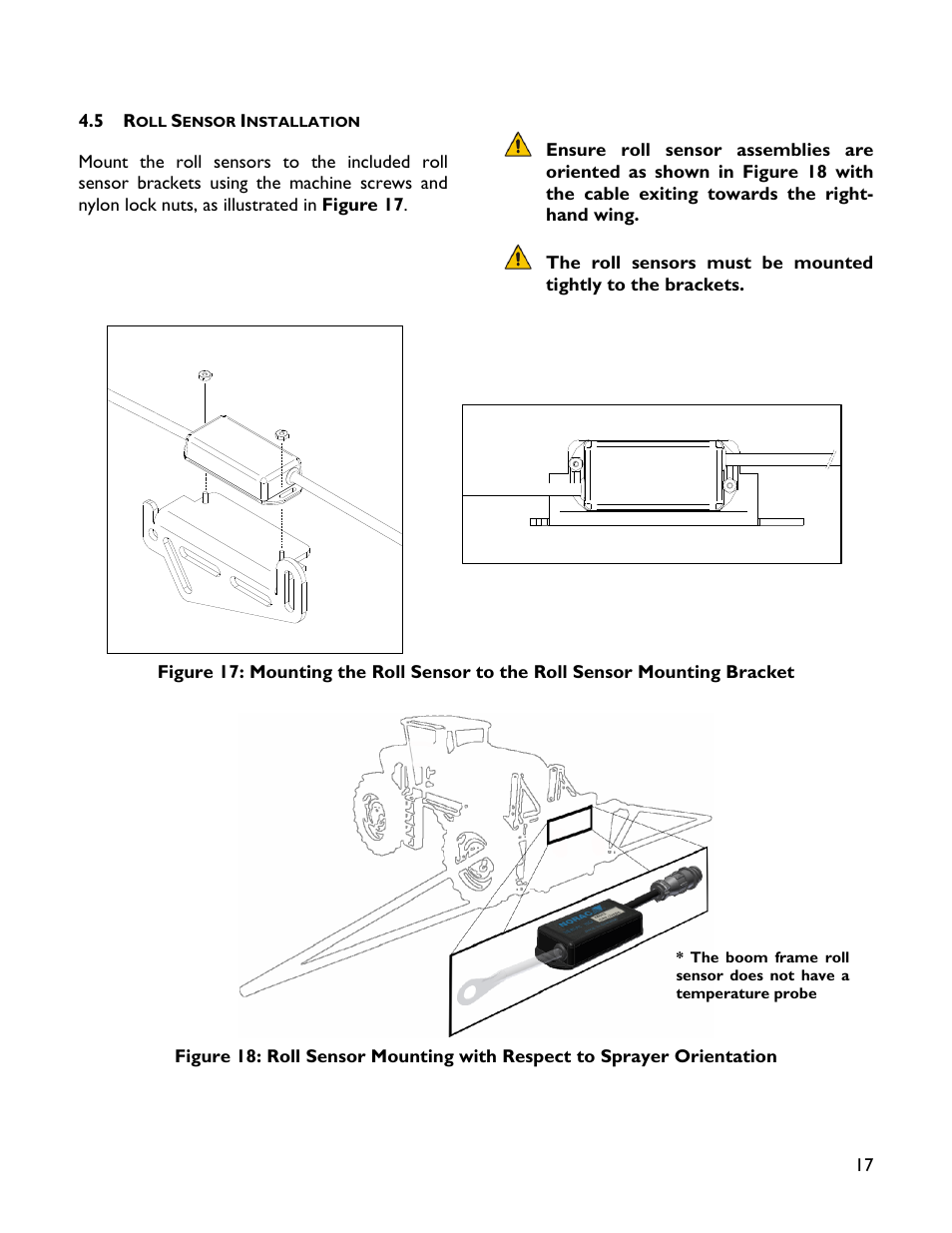 5 roll sensor installation | NORAC UC4+BC+HD4 Part 1 User Manual | Page 21 / 47