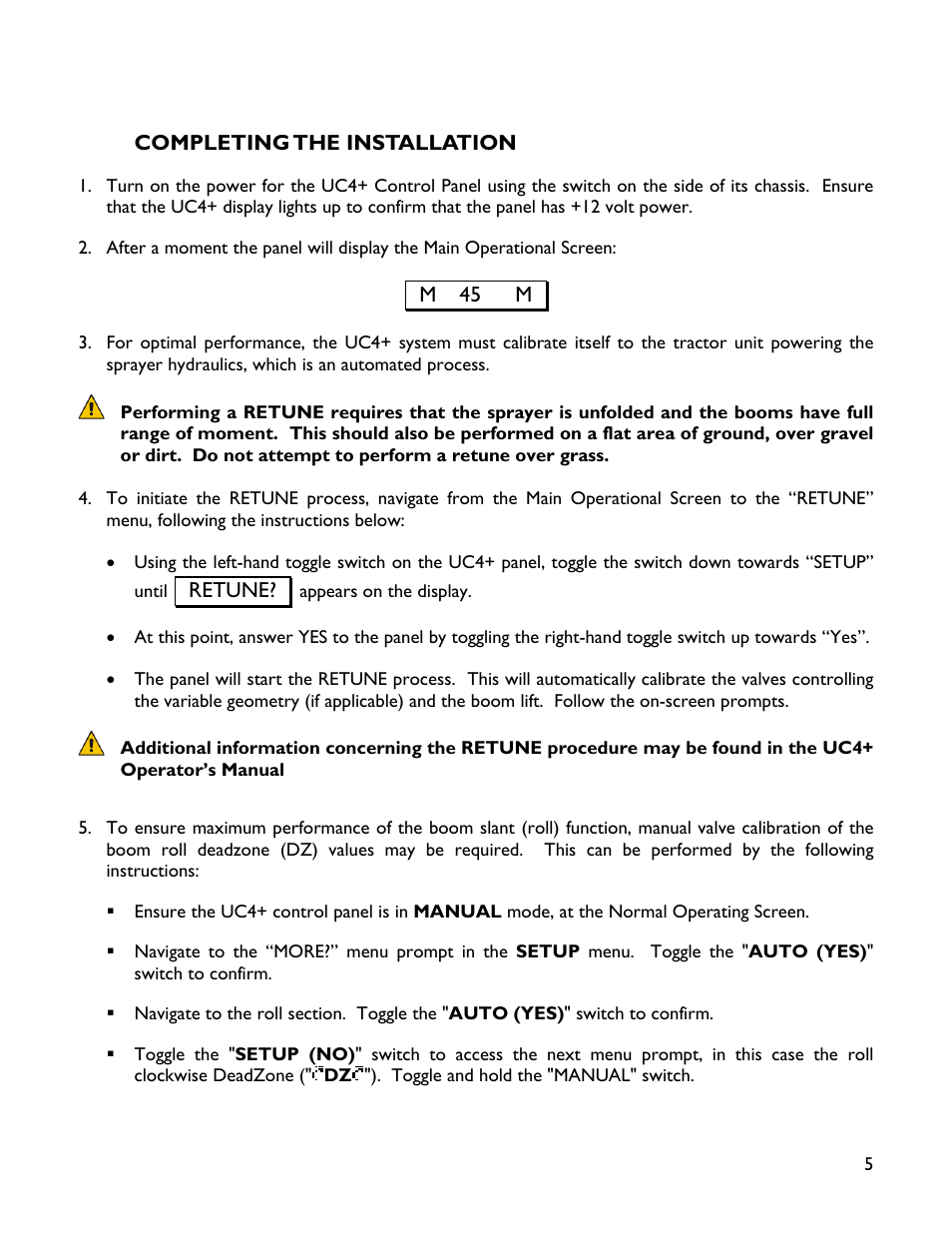 6 completing the installation | NORAC UC4+BC+HD4 Part 2 User Manual | Page 7 / 9