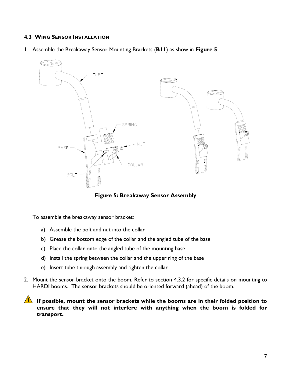 3 wing sensor installation | NORAC UC4+BC+HD5 Part 1 User Manual | Page 11 / 32