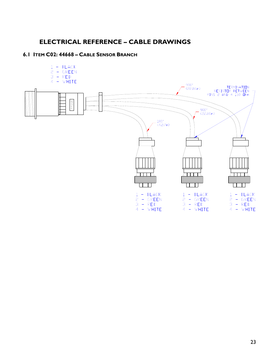 6 electrical reference – cable drawings, 1 item c02: 44668 | NORAC UC4+BC+HD5 Part 1 User Manual | Page 27 / 32