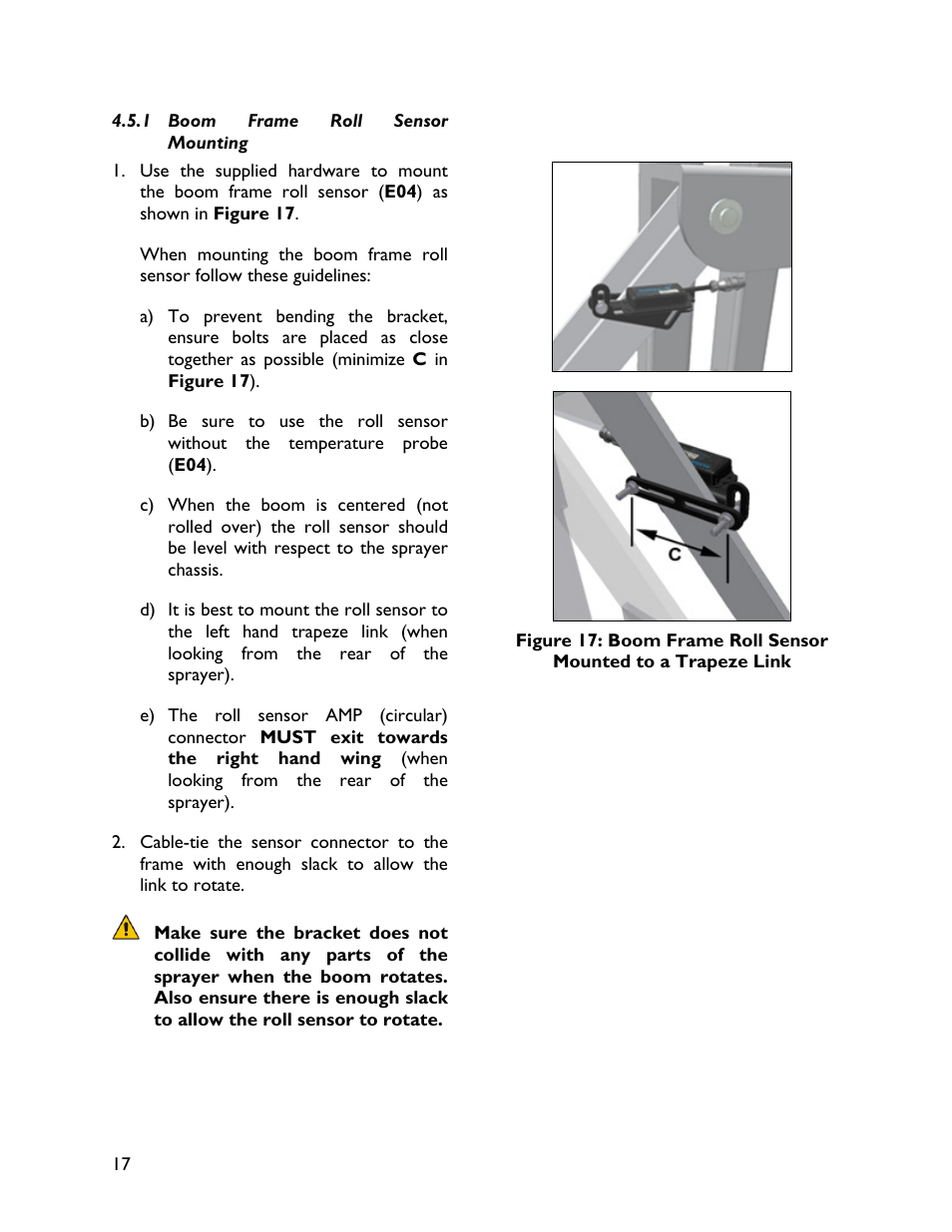 1 boom frame roll sensormounting | NORAC UC4+BC+HD7 User Manual | Page 20 / 41