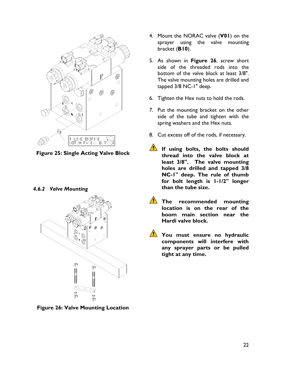 2 valve mounting | NORAC UC4+BC+HD7 User Manual | Page 25 / 41