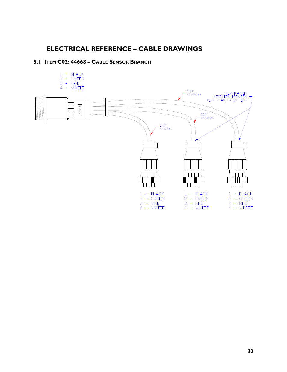 5 electrical reference – cable drawings, 1 item c02: 44668 | NORAC UC4+BC+HD7 User Manual | Page 33 / 41