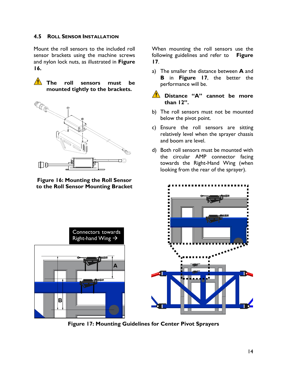 5 roll sensor installation | NORAC UC4+BC+JD6 User Manual | Page 17 / 37