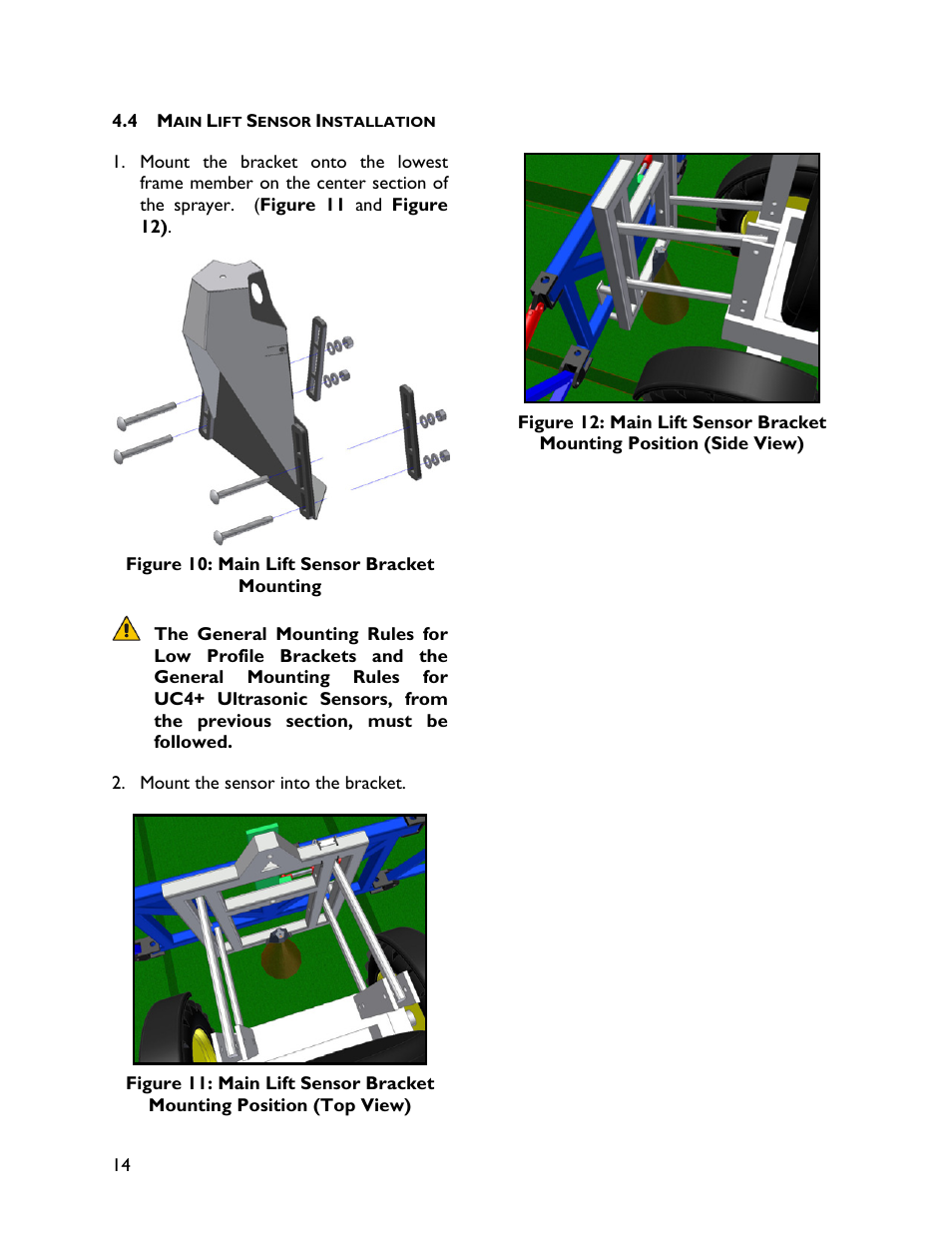 4 main lift sensor installation | NORAC UC4+BC+JD7 User Manual | Page 16 / 44