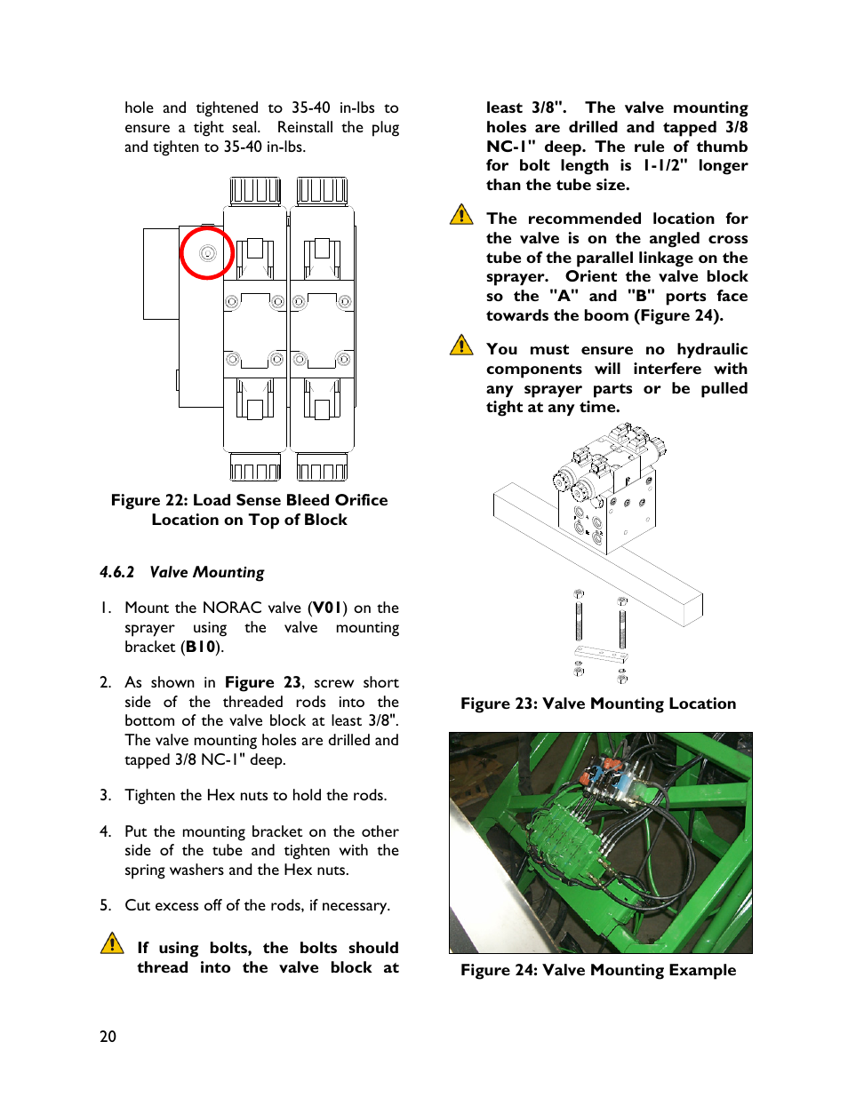 2 valve mounting | NORAC UC4+BC+JD7 User Manual | Page 22 / 44