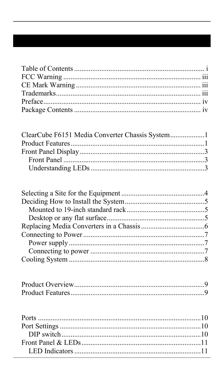 ClearCube Media Converter Chassis System F6151 User Manual | Page 3 / 22