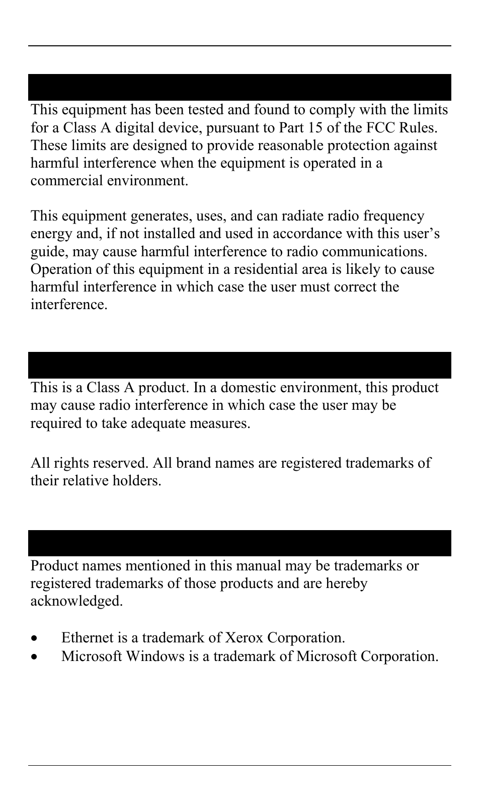 Fcc warning, Ce mark warning, Trademarks | ClearCube Media Converter Chassis System F6151 User Manual | Page 5 / 22