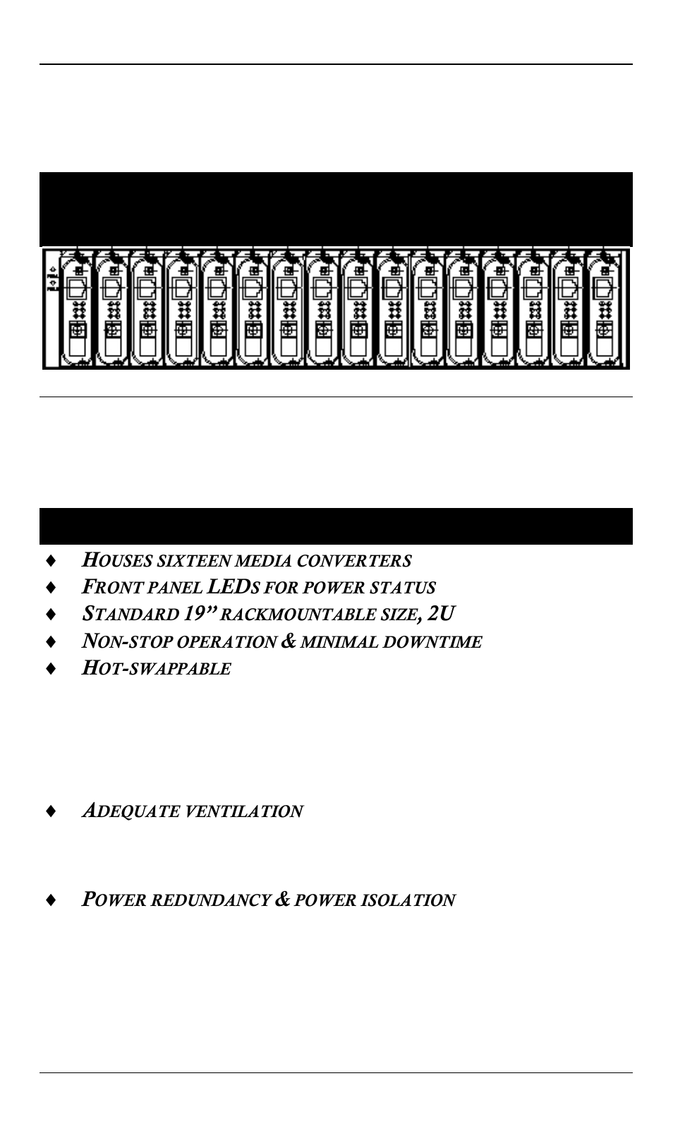 Chassis overview, Clearcube f6151 media converter chassis system, Product features | ClearCube Media Converter Chassis System F6151 User Manual | Page 7 / 22
