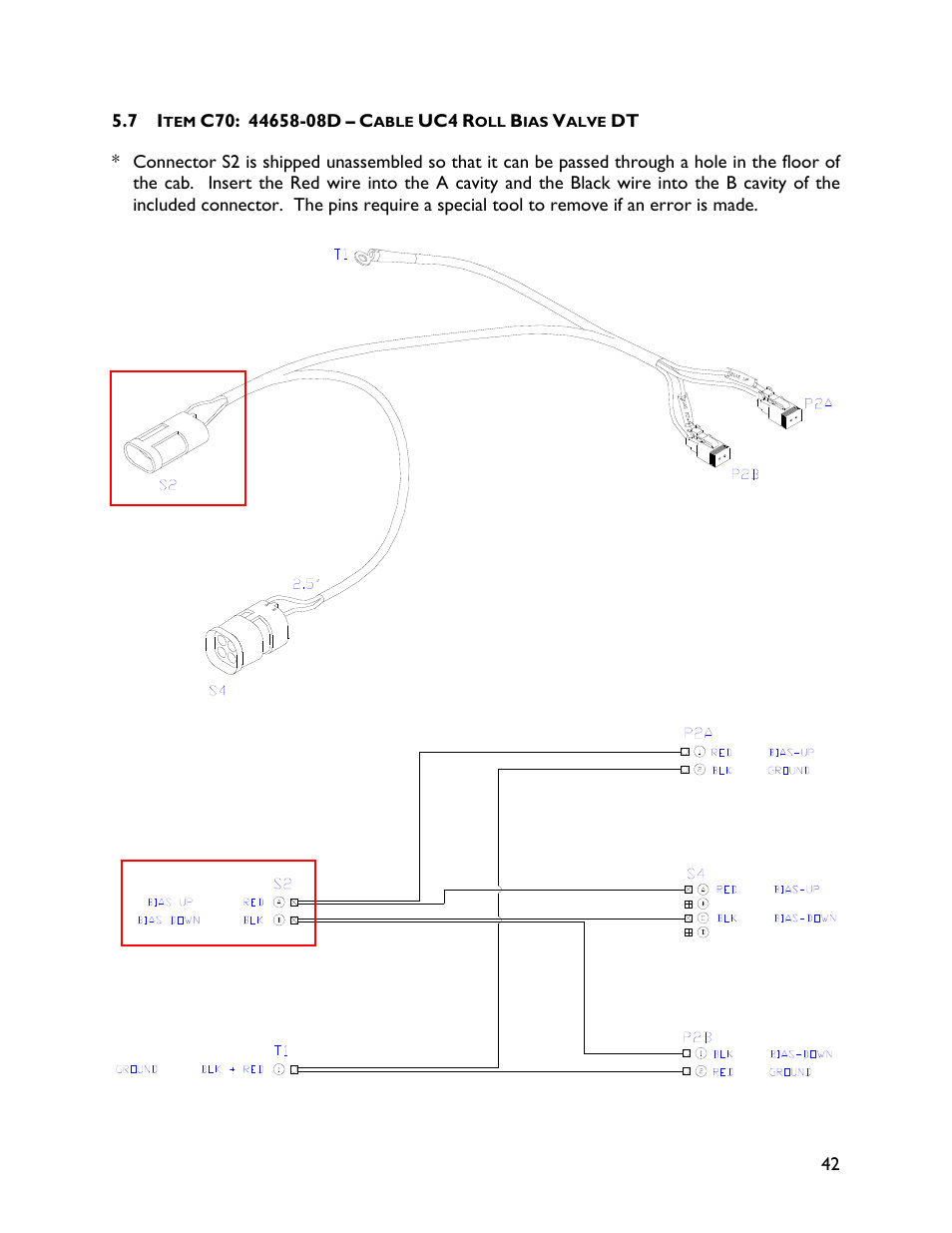 7 item c70: 44658-08d | NORAC UC4+BC+JD7A User Manual | Page 45 / 51