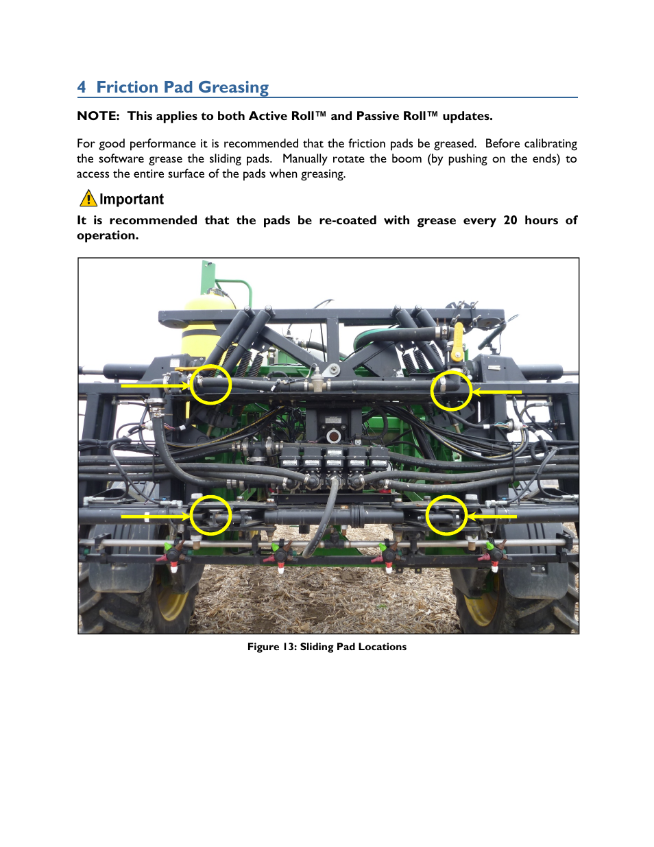 4 friction pad greasing | NORAC UC4+BC+JD8 Update User Manual | Page 13 / 15