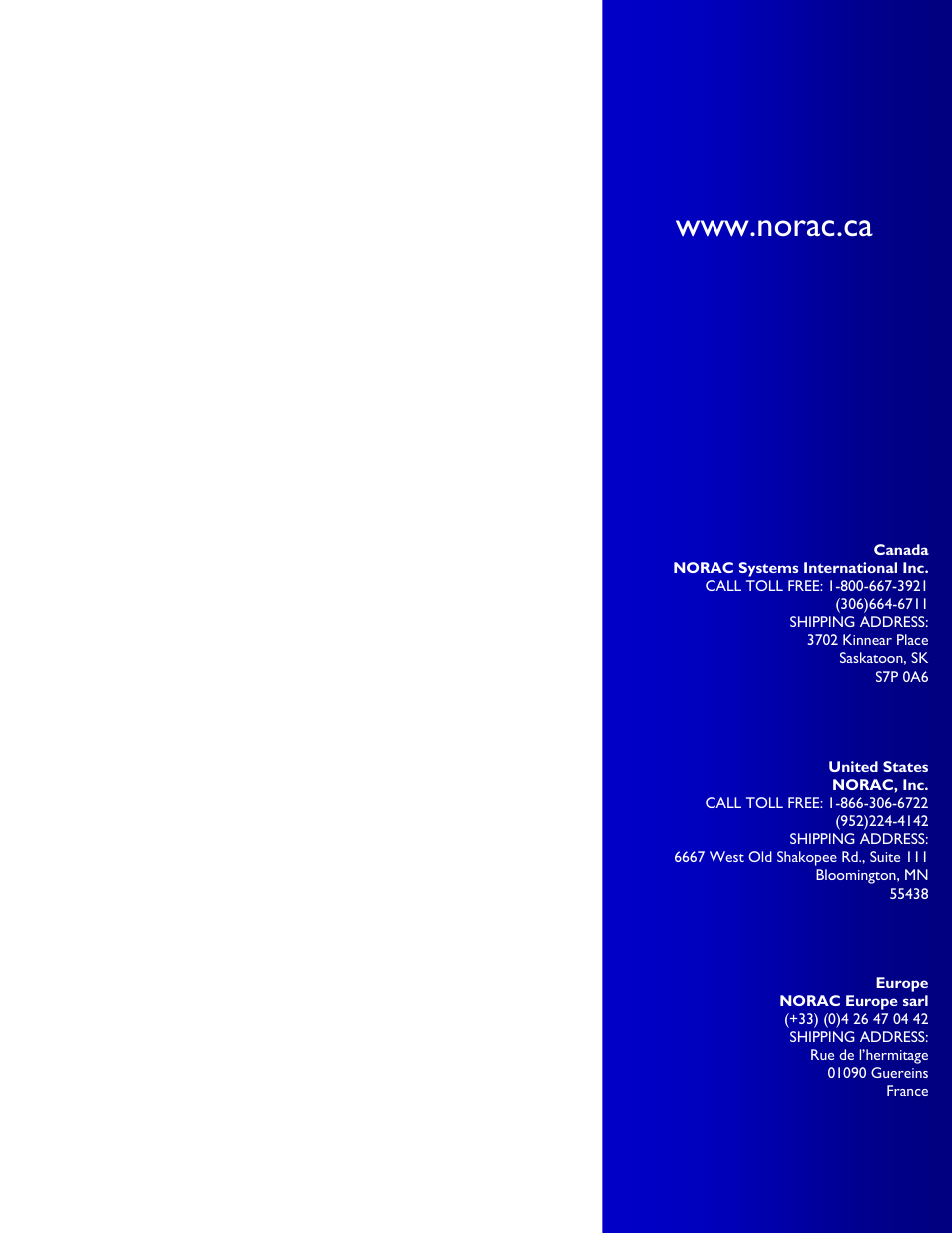 NORAC UC4+BC+JD8A User Manual | Page 49 / 49