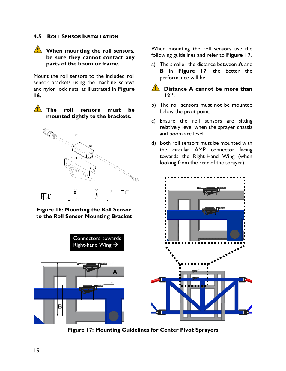 5 roll sensor installation | NORAC UC4+BC+JD10 User Manual | Page 18 / 38