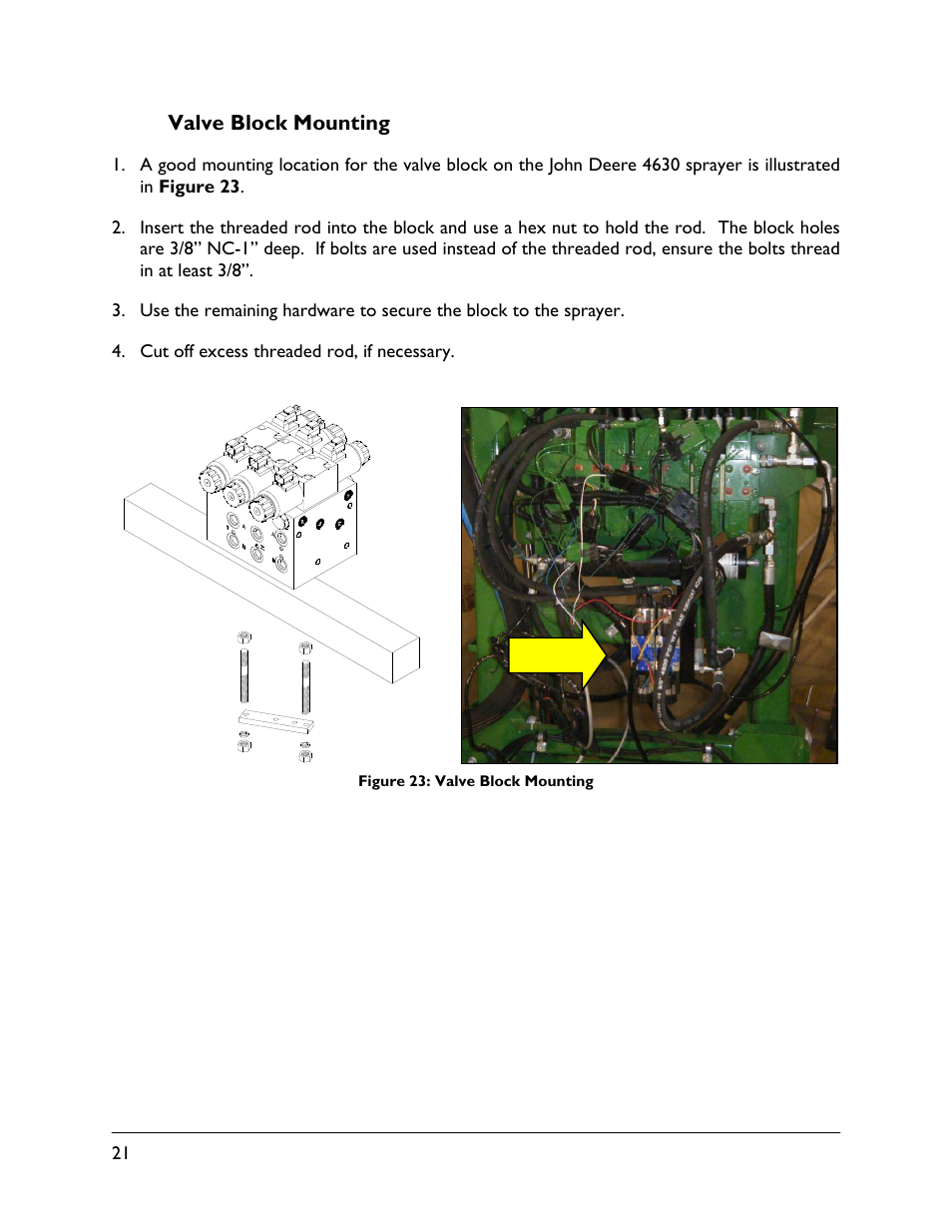 2 valve block mounting | NORAC UC4+BC+JD11 User Manual | Page 24 / 39