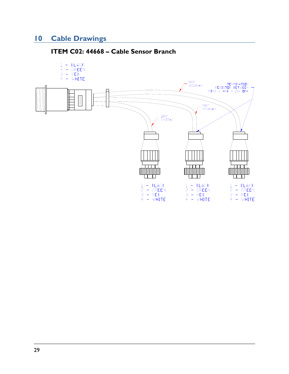 10 cable drawings, 1 item c02: 44668 | NORAC UC4+BC+JD11 User Manual | Page 32 / 39