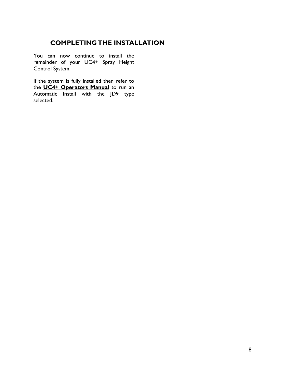 5 completing the installation | NORAC UC4+JD9-4B User Manual | Page 11 / 13