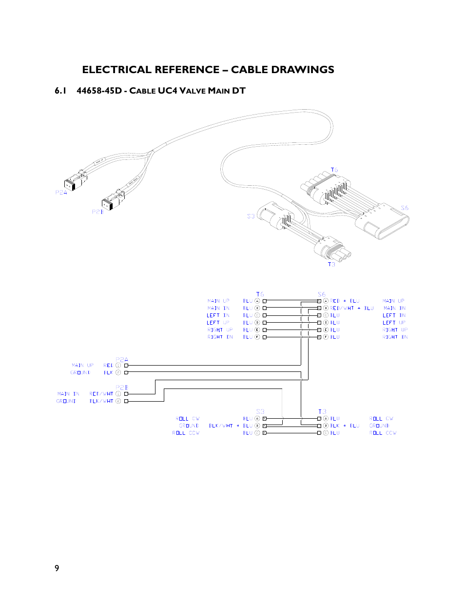 6 electrical reference – cable drawings, 1 44658-45d | NORAC UC4+JD9-4B User Manual | Page 12 / 13