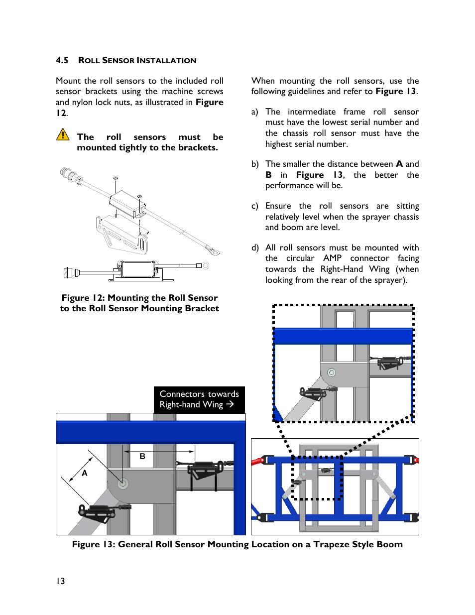 5 roll sensor installation | NORAC UC4+BC+MC1 User Manual | Page 16 / 36