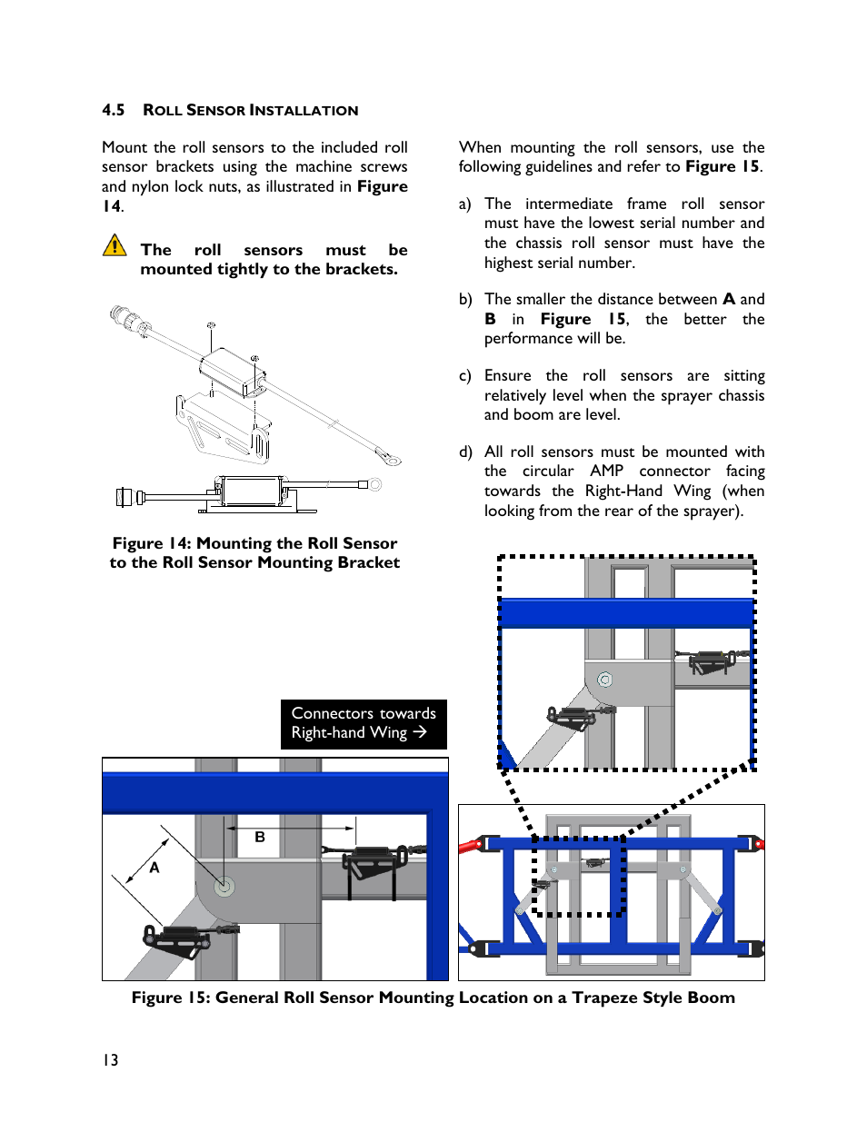 5 roll sensor installation | NORAC UC4+BC+MC2 User Manual | Page 16 / 37