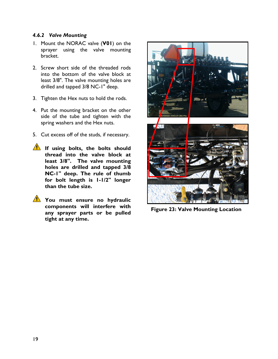 2 valve mounting | NORAC UC4+BC+MC2 User Manual | Page 22 / 37