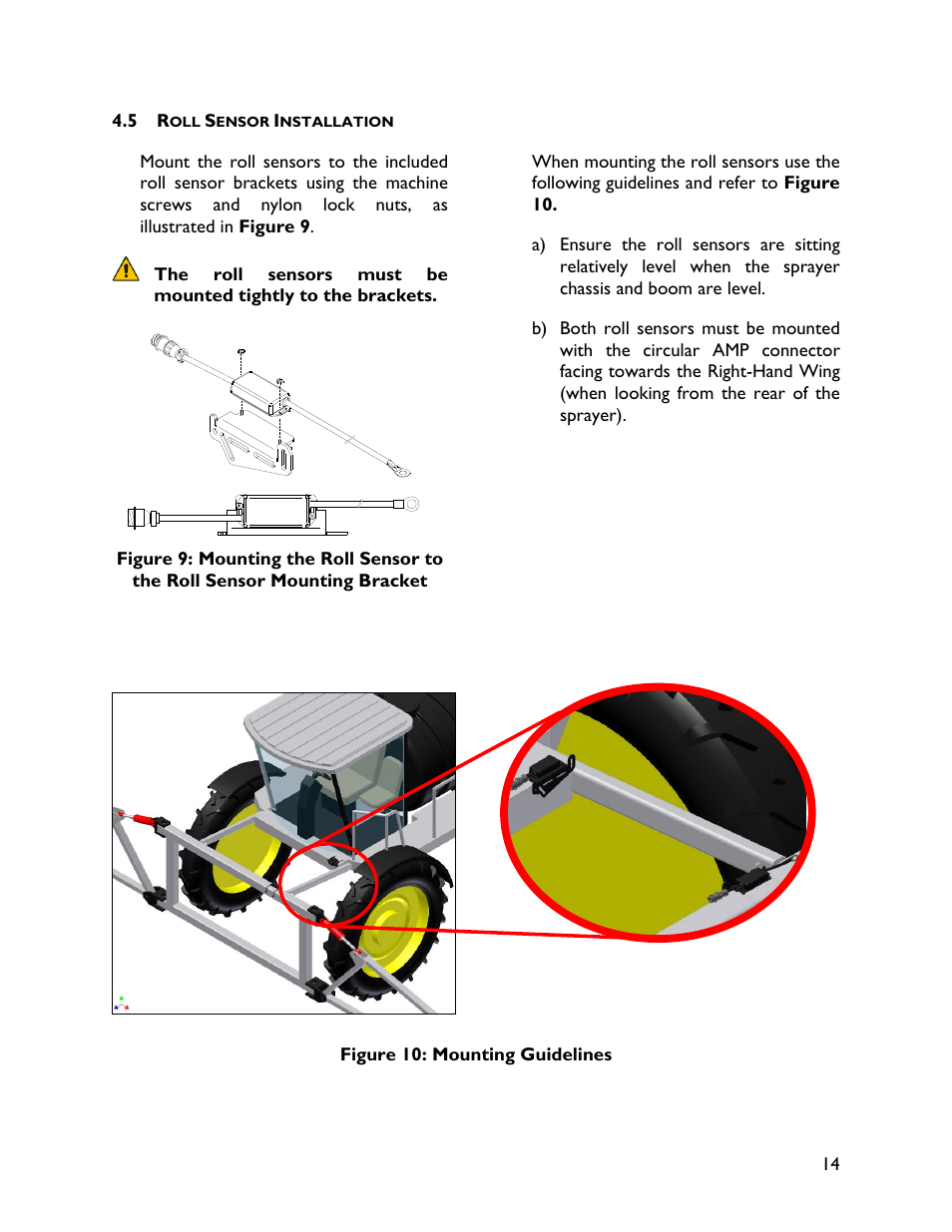 5 roll sensor installation | NORAC UC4+BC+NT3 User Manual | Page 17 / 36